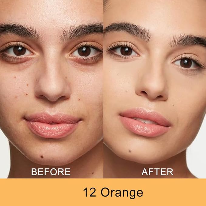 Kaely Color Correcting Concealer,Cream Pot Concealer Full Coverage,under Eye Concealer Palette for Conceals Dark Circles,Waterproof Foundation Face Makeup,12 Orange-Velvo Beauty