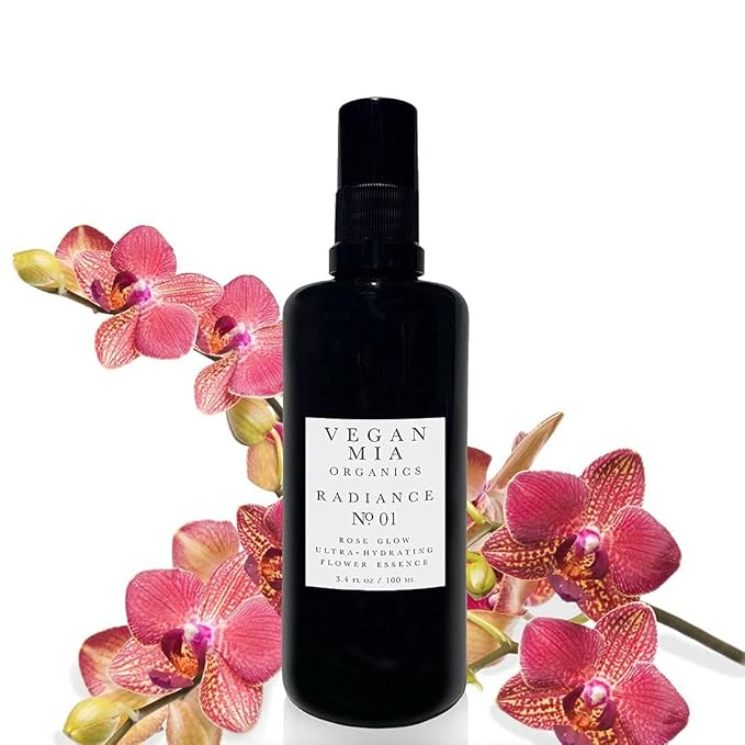 Organics - Radiance, Ultra-Hydrating Rose Water Spray for Face and Neck, Face Mist with Organic Rose Flower Essence, Facial Mist for All Skin Types, Hydrates Dry and Dull Skin, 3.4 fl oz-Velvo Beauty