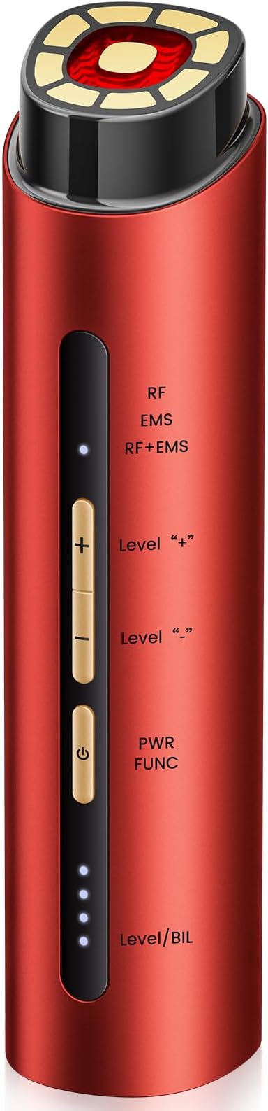 Microcurrent Facial Device, 3 Modes Red Light Therapy for Face and Neck, Skin Care Facial Massager Perfect Gifts for Women Men(Red)-Velvo Beauty
