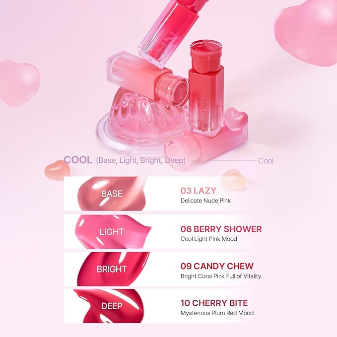 2aN Glaze Bouncing Tint – Lightweight, Moisturizing Lip Tint with High-Shine Finish, Smooth, Light Plumping, Comfortable Wear, Korean Makeup (Candy Chew, 0.16 oz)-Velvo Beauty