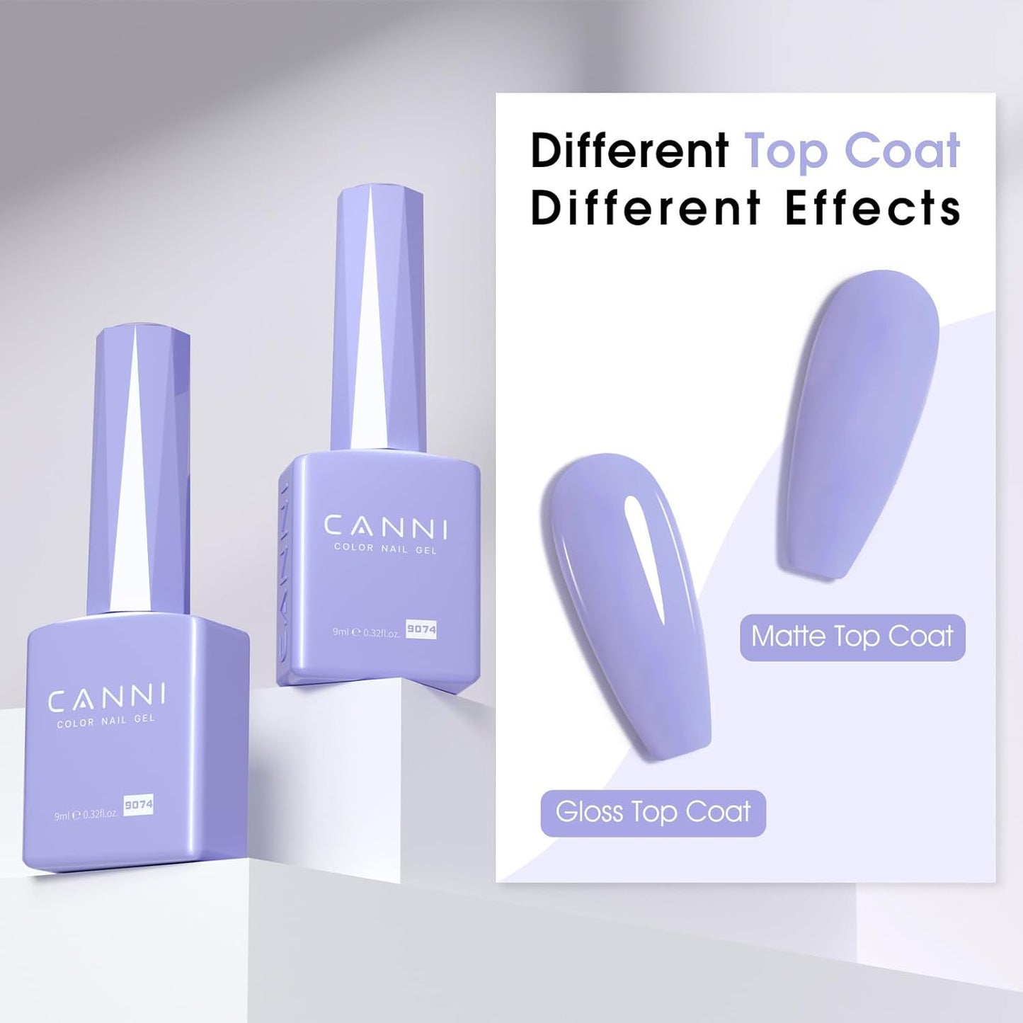 CANNI Purple Gel Polish, 1Pcs Cold Purple Nail Polish Gel High Gloss Soak Off UV Nail French Nail Manicure Salon DIY-Velvo Beauty