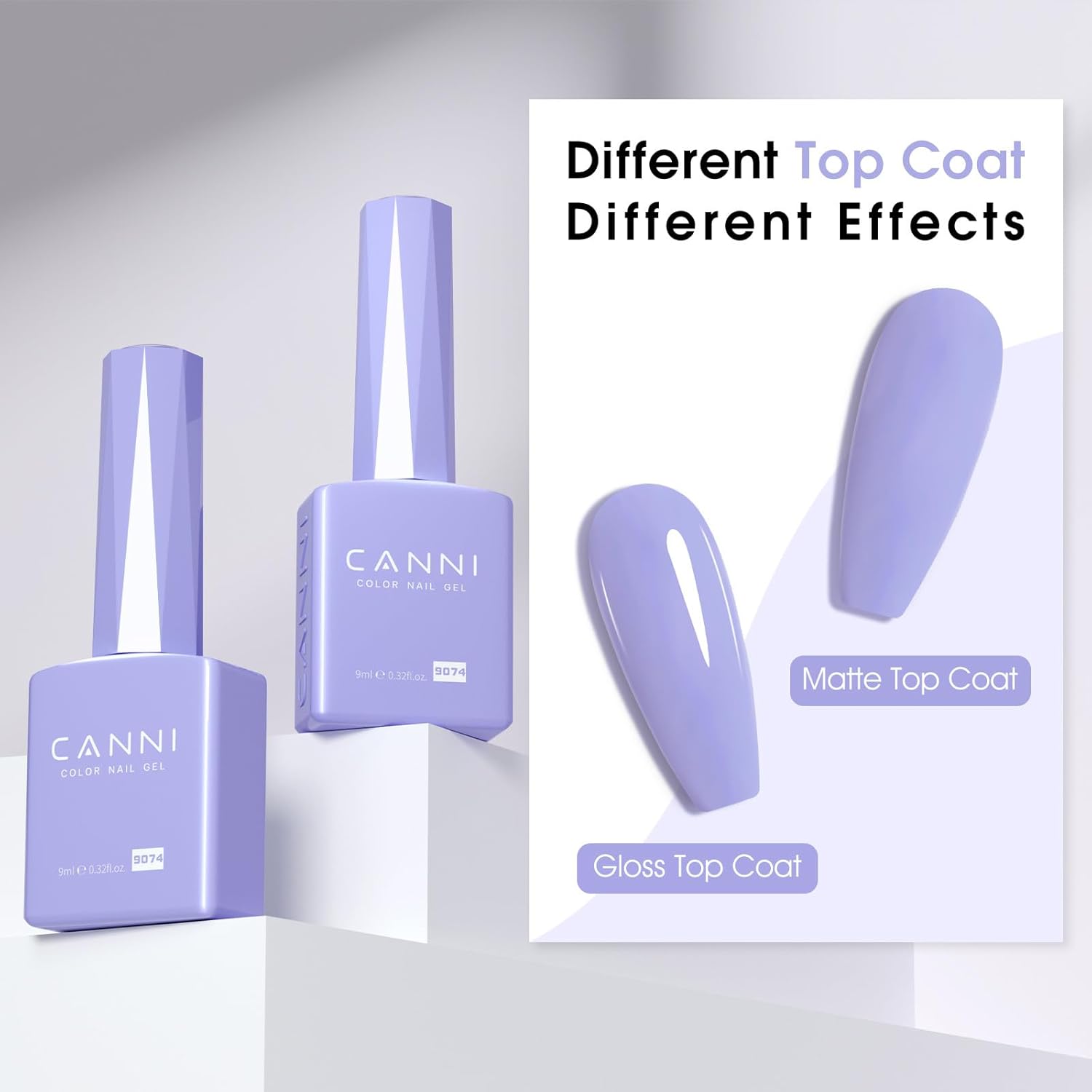 CANNI Purple Gel Polish, 1Pcs Cold Purple Nail Polish Gel High Gloss Soak Off UV Nail French Nail Manicure Salon DIY-Velvo Beauty