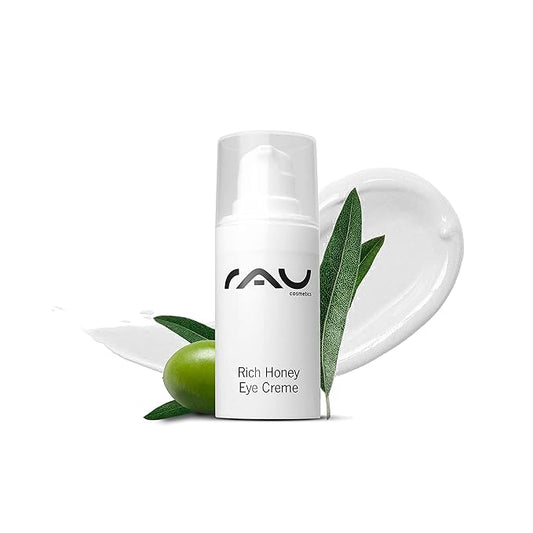 RAU Rich Honey Eye Cream (0.51 oz) - Rich anti-aging eye care with shea & cocoa butter, avocado oil, green tea, rose water & vitamin E - dry, sensitive & mature skin.-Velvo Beauty