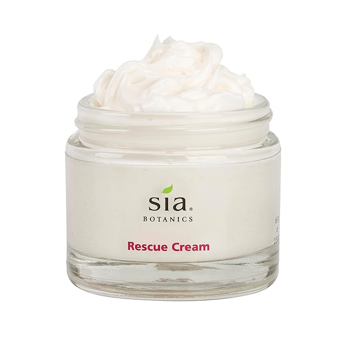 Rescue Face Cream (65g/2.3oz Glass Jar) | Facial Moisturizer w/Prickly Pear Cactus, Aloe Vera, Green Tea Extract | Natural, Clean, Botanical Skincare for Women-Velvo Beauty