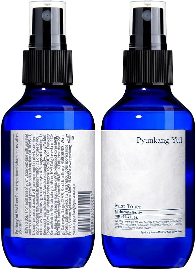 Pyunkang Yul Facial Mist Toner 3.4 Fl. Oz - Face Moisturizer Skin Care Korean Spray Toner for Oily and Combination Skin Types - Astringent for Face Certified as a Zero-Irritation - Watery Texture-Velvo Beauty