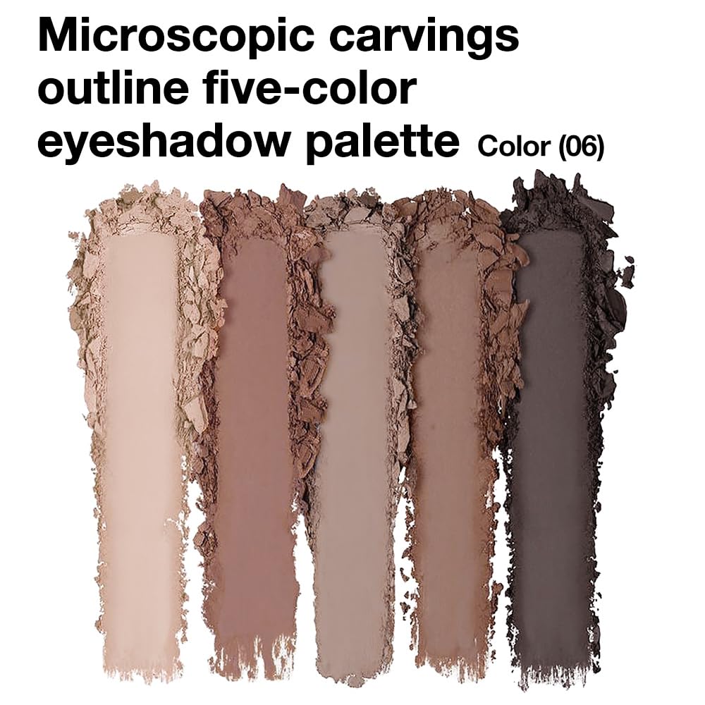 AMY'S DIARY Neutral Nude Brown Eyeshadow Palette Makeup, 5 Colors Cool-Toned Velvety Matte Finish, Nude Taupe Eye Shadows, for Brown Eyes Long Lasting Naturing-Looking (04#)-Velvo Beauty