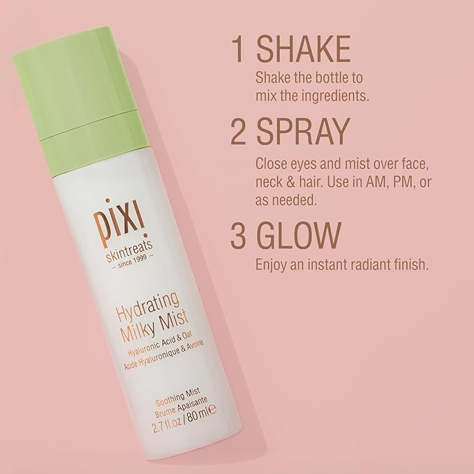 Pixi Beauty Milky Mist 2.70 Fl Oz | Hydrating Moisturizer for Dry Skin | Infused with Hyaluronic Acid-Velvo Beauty