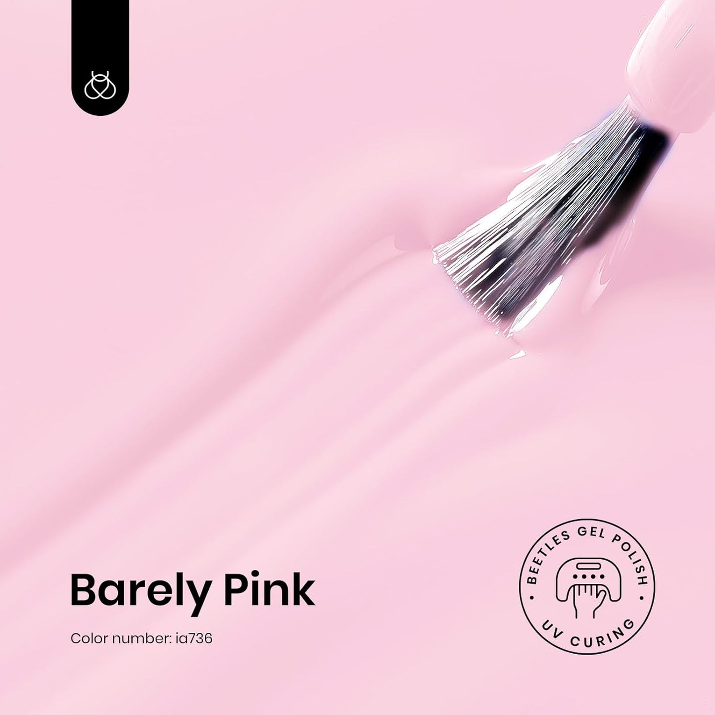 Beetles Pink Gel Nail Polish, Barely Pink Gel Polish Soak Off LED Nail UV LED Lamp Pastel Nail Art Manicure Salon DIY Home 0.51Oz Gift for Women-Velvo Beauty