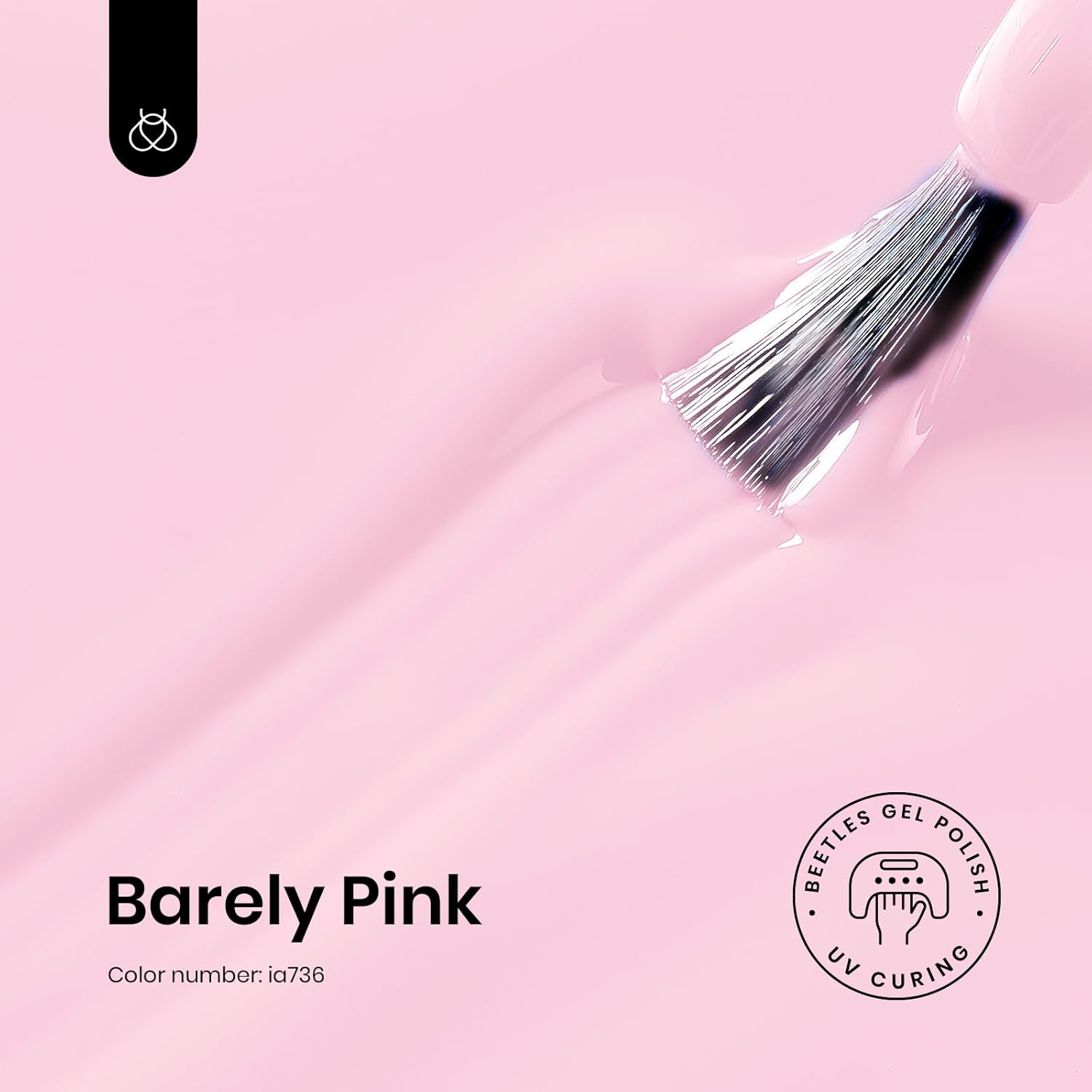 Beetles Pink Gel Nail Polish, Barely Pink Gel Polish Soak Off LED Nail UV LED Lamp Pastel Nail Art Manicure Salon DIY Home 0.51Oz Gift for Women-Velvo Beauty