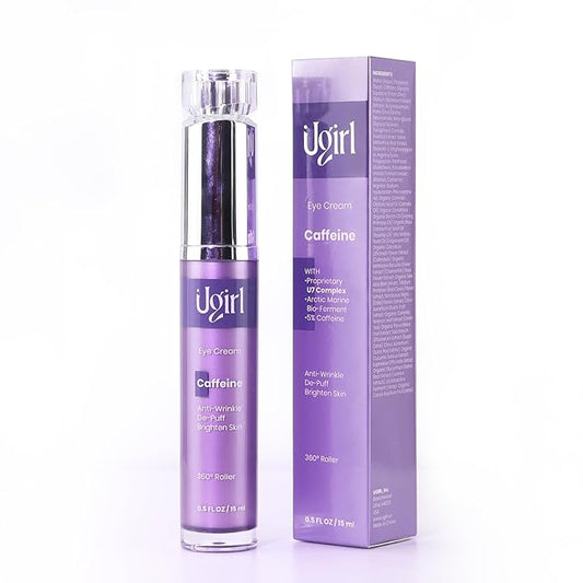 Under Eye Cream for Dark Circles and Puffiness, Daily 0.5 fl. oz, Eye Cream with Caffeine and Hyaluronic, Anti Aging Eye Cream for Dark Circles-Velvo Beauty