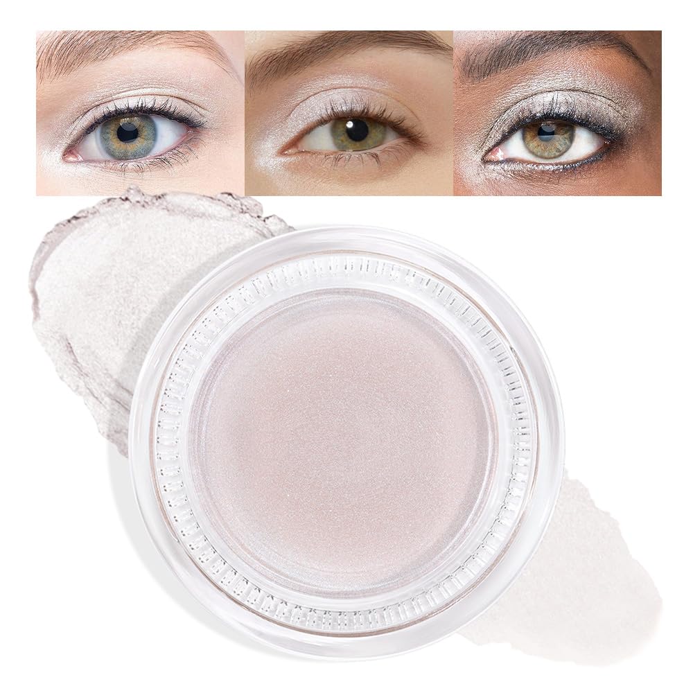 Cream Glitter Pearl Shimmer Metallic Eyeshadow Palette Makeup, Natural Single Mini Instant Holographic Eyeshadow For Women, Sombras Crema Para Ojos, Talc, Paraben & Cruelty Free, 18-Velvo Beauty