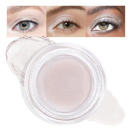 Cream Glitter Pearl Shimmer Metallic Eyeshadow Palette Makeup, Natural Single Mini Instant Holographic Eyeshadow For Women, Sombras Crema Para Ojos, Talc, Paraben & Cruelty Free, 18-Velvo Beauty