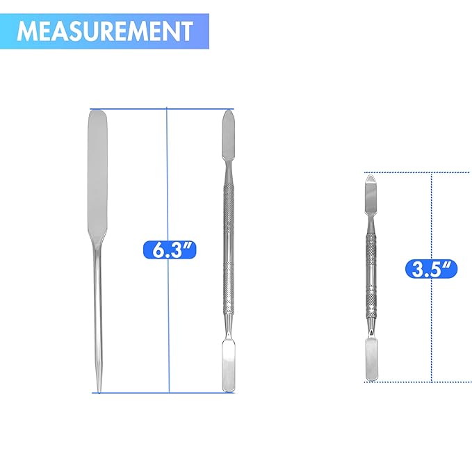 Foundation Spatula, 3pcs Stainless Steel Makeup Spatula Mixing Tool Cosmetic Metal Mixer Tool for Professional Color Nail Art Lab Pigment Blending Stick-Velvo Beauty