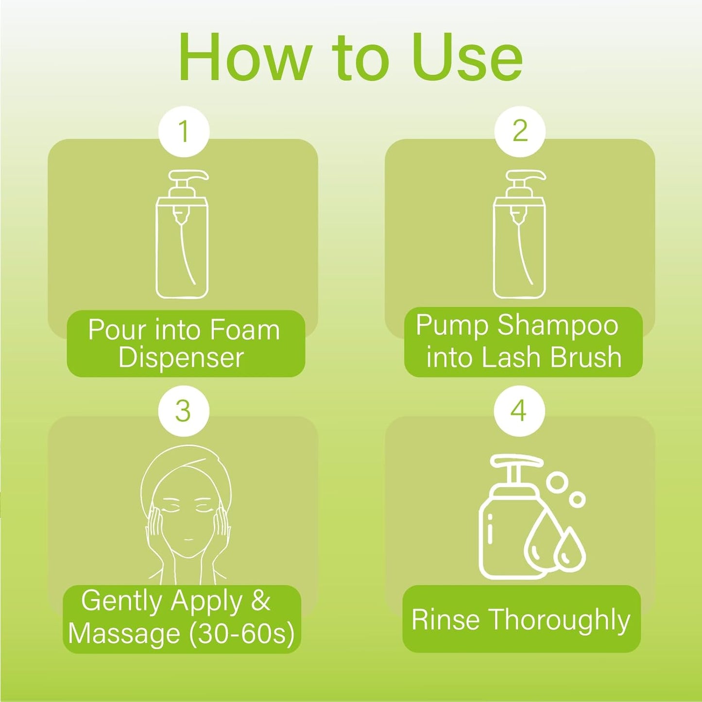 ISLA & FONTANE Lash Shampoo Bulk – Multi-Scent Series – 17 fl oz / 500ml | Gentle Eyelash Cleanser for Lash Extensions | Non-Irritating | Professional Lash Bath Foam For Salon And Home Use (Jasmine)-Velvo Beauty