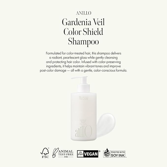 Gardenia Veil Color Shield Shampoo – Color-Treated Hair Care with Vegan Collagen, Protein Complex & White Bloom – Shine Enhancing, Damage Repair, Sulfate & Silicone-Free – 300ml / 10.1 fl oz-Velvo Beauty