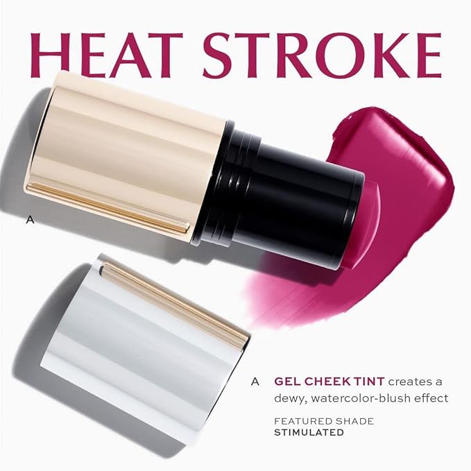 MAKE Beauty Heat Stroke Cream Blush Stick for Cheeks with Natural Hydrating Dewy Finish. Creamy Gel Blush Balm - Shade Toasted, Warm Light Brown Cheek Tint-Velvo Beauty