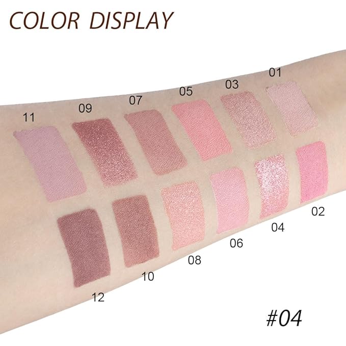 12 Colors Nude Brown Pink Matte Shimmer Eyeshadow Palette for Eye Makeup,High Pigmented Tan Purple Eye Shadow Primers Powder Palet de sombras de ojos-Velvo Beauty