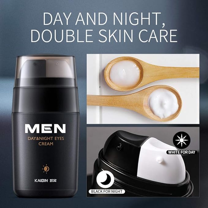 AKARY Men Eye Cream Day and Night Firm Skin Skin Care Essence Eye Moisturizing Smoothing Remove Black Bag Fine Lines Wrinkles-Velvo Beauty