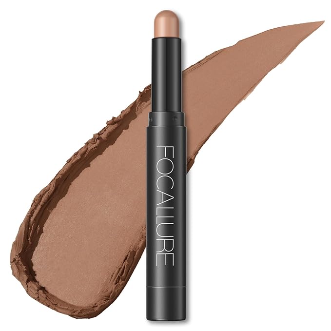 FOCALLURE Shimmer and Matte Cream Eyeshadow Stick,Smooth Brilliant Eye Brightener Pencil for Women,Long Lasting Waterproof Eye Shadow and Liners Makeup,SATURN-Velvo Beauty