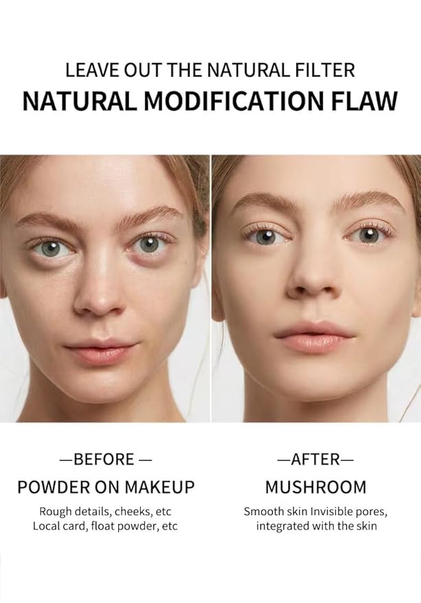 Mushroom Head Air Cushion BB Cream Foundation Cream for Face Makeup Concealer Cushion for Face Comestics Make Up Cushion Compact Natural-Velvo Beauty