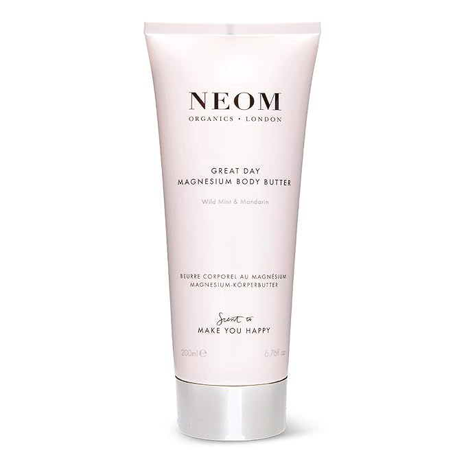 Neom- Great Day Magnesium Body Butter, 200ml | Mandarin & Wild Mint | Cream Moisturiser With Essential Oils | Nourish & Soften | Fresh & Zesty-Velvo Beauty