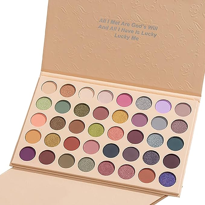 40 Girds Matte Shimmer Colorful Eyeshadow Palette for Teen Girl's Eye Makeup,High Pigmented Eye Shadow Primers Powder Palet de sombras de ojos-Velvo Beauty