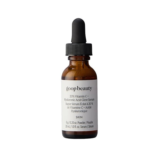 goop Beauty 20% Vitamin C + Hyaluronic Acid Serum | Improves Tone, Texture, & Hydration | L-ascorbic Acid and Hyaluronic Acid | Paraben and Silicone Free | 1 fl oz-Velvo Beauty