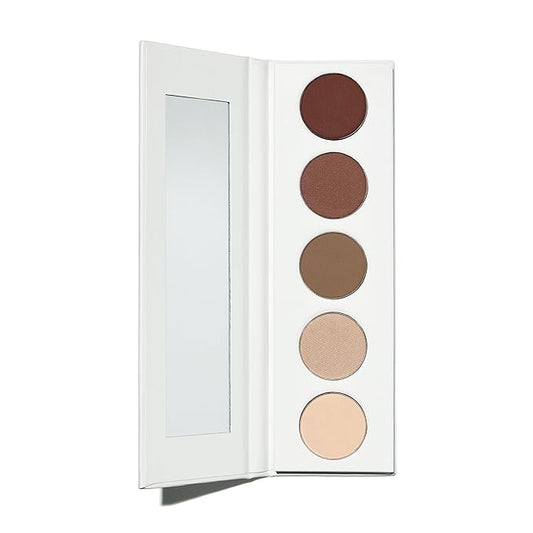Well People Power Palette Eyeshadow, Five Long-wear, Hyper-pigmented Matte & Shimmer Shades For Intense Color, Vegan & Cruelty-free, Taupe-Velvo Beauty
