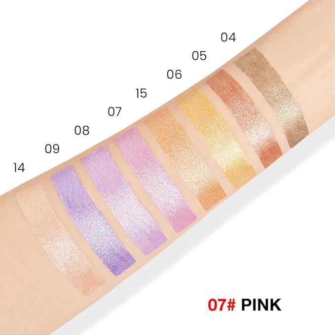 evpct Violet Pink Shimmer Cream Eye Shadow Brightener Sticks Set for Eyes, Violet Pink Shimmery Matte Pencil Eye shadow Applicator Stick Pen Palette Makeup Waterproof sombras en crema para ojos 07#-Velvo Beauty