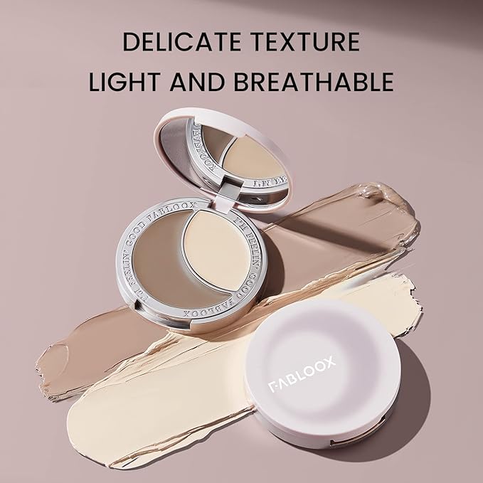 Moon Glow Contour & Glow Palette, Lightweight Cream Contour and Highlighting Makeup Kit, Blendable & Buildable Color, Travel Friendly, Vegan, Cruelty Free, Step-by-Step Instructions Included-Velvo Beauty