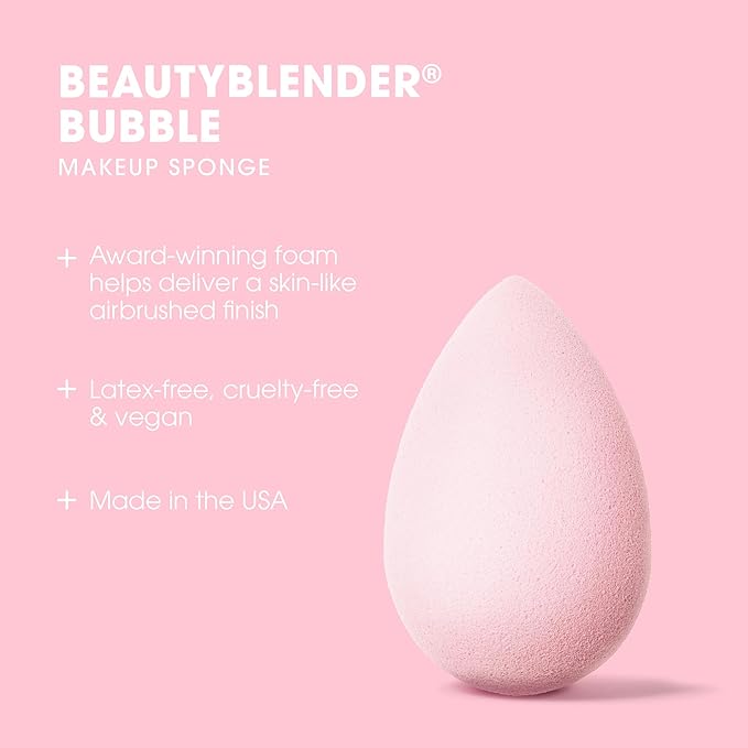 Beautyblender® | Bubble Blender Makeup Sponge | Blend Liquid Foundations, Powders and Creams | Streak Free Application | Vegan, Cruelty Free | Made in USA-Velvo Beauty