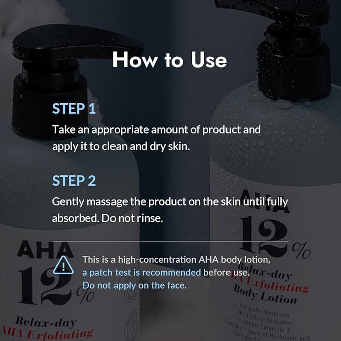 V11FACTORY AHA 12% Glycolic Acid Body Lotion – Korean Exfoliating & Hydrating Body Cream with Hyaluronic Acid & Collagen – Unscented, Paraben-Free Skin Smoothing Moisturizer, 10.6 oz-Velvo Beauty
