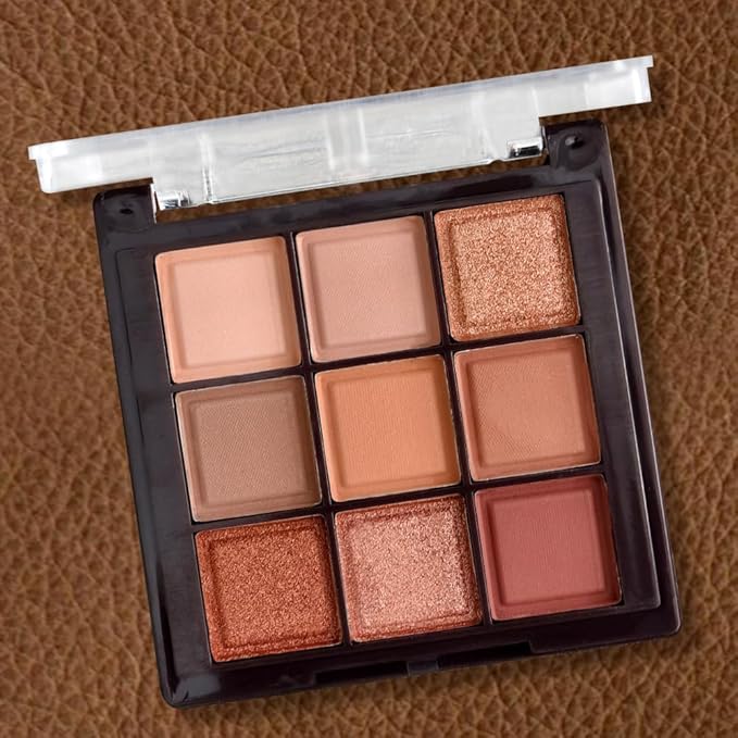 K'APEINE Eyeshadow Palette 9-Colors Nude Eye Shadow Palette Natural Brown Eyeshadows Palette Makeup Cool-Toned Highly Pigmented Eyeshadow for Eyes Long Lasting Naturing-Looking-Velvo Beauty
