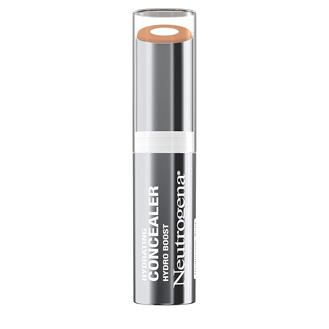 Neutrogena Hydro Boost Hydrating Concealer Stick for Dry Skin, Oil-Free, Lightweight, Non-Greasy and Non-Comedogenic Cover-Up Makeup with Hyaluronic Acid, 30 Light/Medium, 0.12 Oz-Velvo Beauty