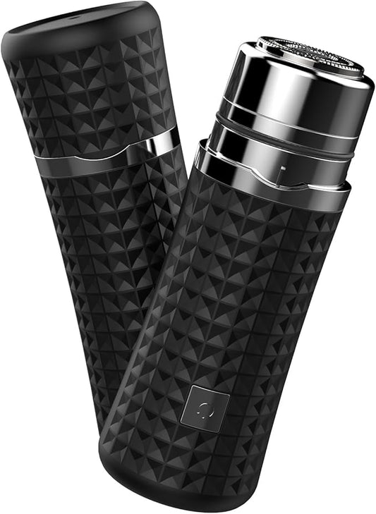 Mini Razors for Women, Upgraded Portable Powerful Electric Razors for Men, Facial Hair Remover for Women, Painless Face Shaver for Travel and Office Business Trips Black-Velvo Beauty