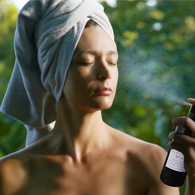 Organics - Radiance, Ultra-Hydrating Rose Water Spray for Face and Neck, Face Mist with Organic Rose Flower Essence, Facial Mist for All Skin Types, Hydrates Dry and Dull Skin, 3.4 fl oz-Velvo Beauty