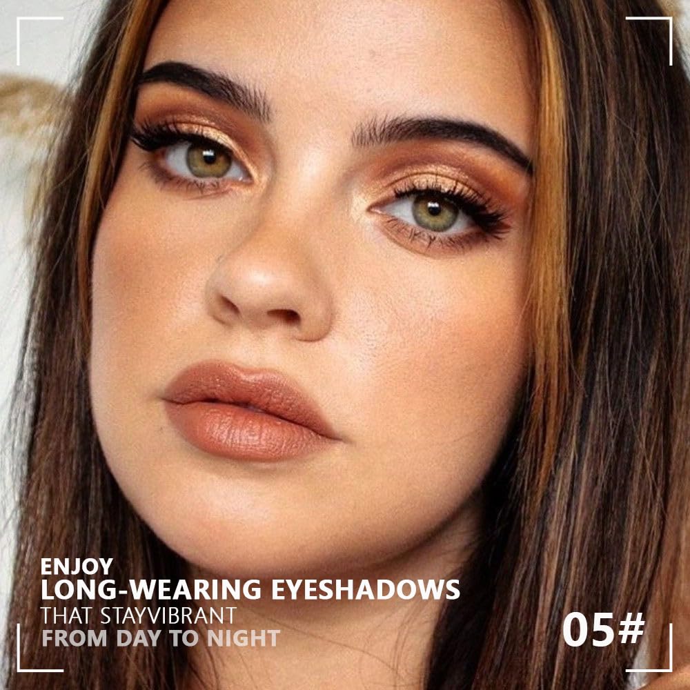 Monochrome Powder Eyeshadow Palette Makeup,Dark Brown Natural Neutral Single Shimmer Eye Shadow for Older Women,Buildable Sparkly Eye Finish,Long Lasting Naturing-Looking-Velvo Beauty