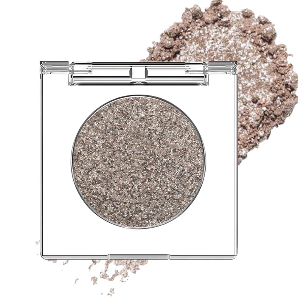 Taupe Gray Brown Monochrome Shimmer Eyeshadow Palette Makeup,Long Lasting Naturing-Looking Lightweight Glitter Single Eyeshadow,Neutral Powde Eye Shadow for Older Women-Velvo Beauty