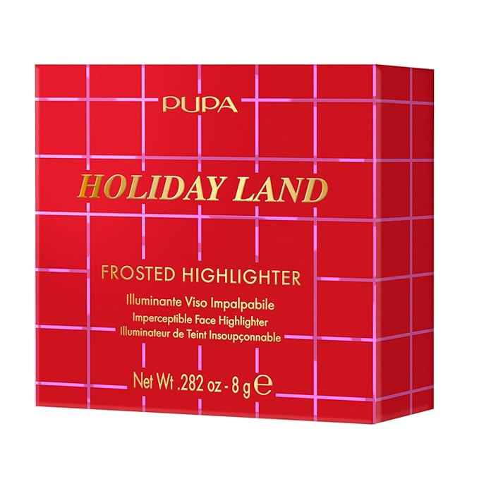 Pupa Milano Holiday Land Frosted Highlighter, Hypnotic Gold 001, 0.282 oz - Highlighter Makeup - Soft, Velvety Texture - Long-Lasting - Talc-Free-Velvo Beauty