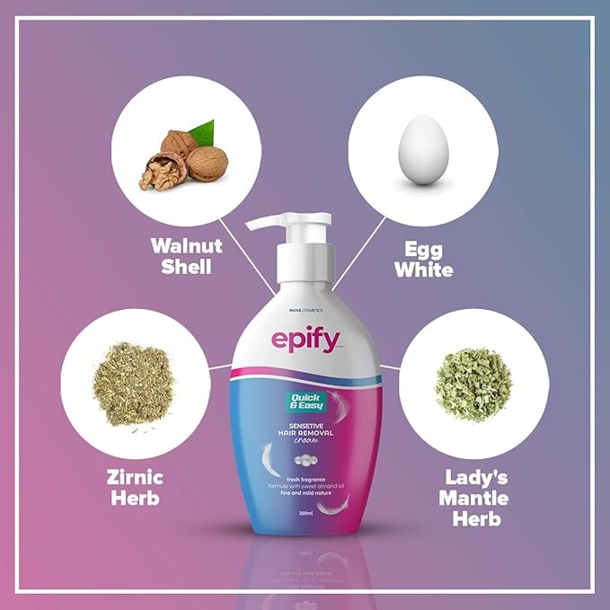 Epify Intimate Hair Removal Cream for Men and Women - Pubic, Bikini Line, Sensitive Areas - 8.45 Fl Oz-Velvo Beauty
