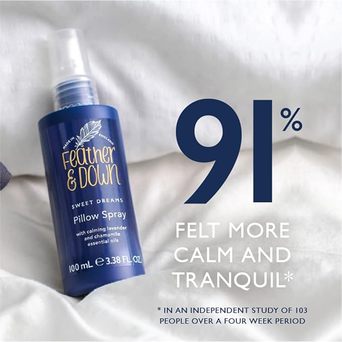 Feather & Down Straight to Sleep Gift Set: 50ml Pillow Spray & 50ml Body Lotion, The Perfect Sleep Duo, Infused with Lavender & Chamomile Essential Oils, Vegan & Cruelty Free-Velvo Beauty