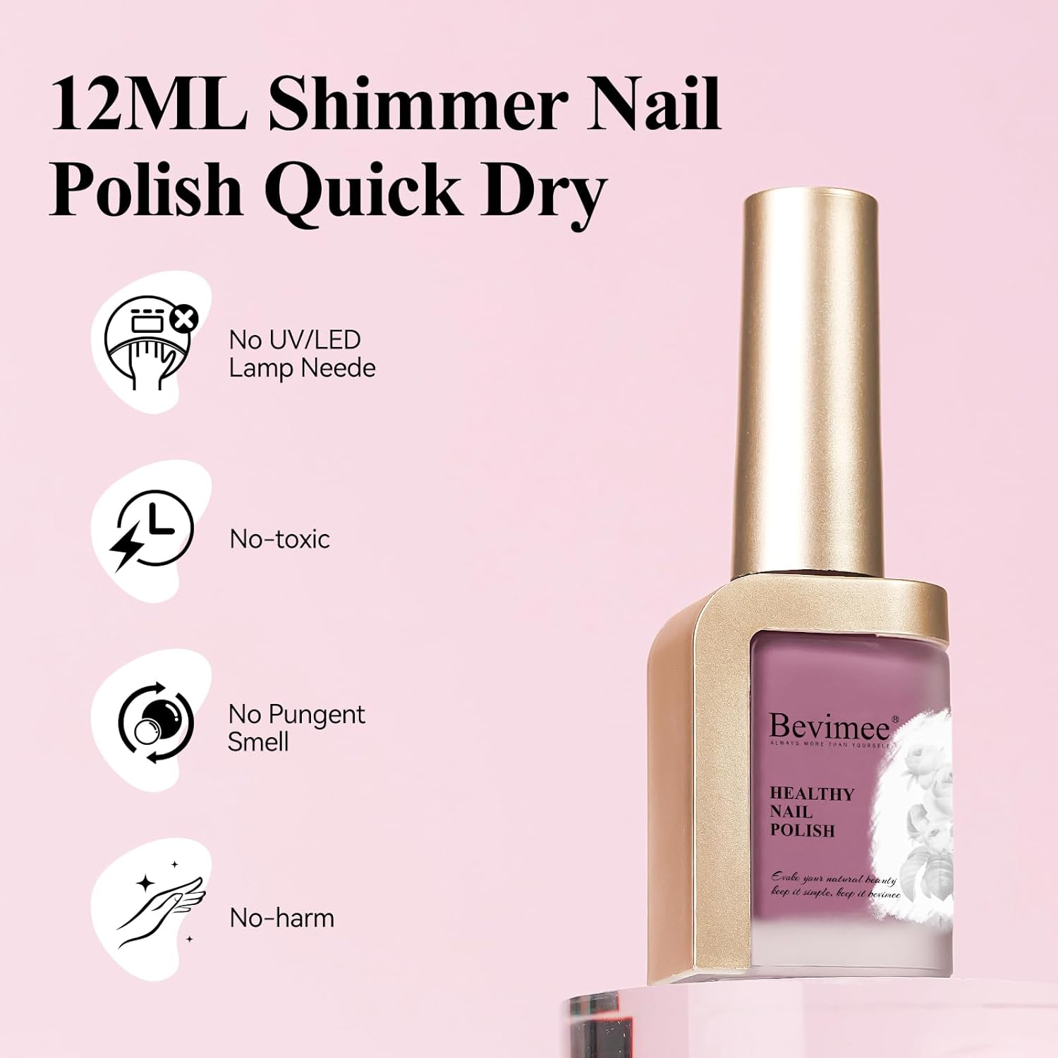 Quick Dry Nail Polish, Nail Lacquer Non-Gel Nail Art Polish for Fall and Winter, Air Fast Drying Nail Pigment High Coverage Fingernail Concealer Polish, 1PC 12ML Long Last-Velvo Beauty