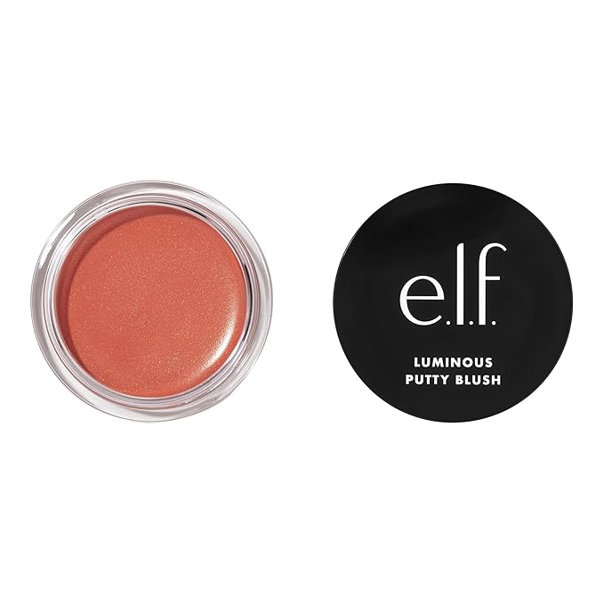 e.l.f. Luminous Putty Blush, Putty-to-Powder, Buildable Blush With A Subtle Shimmer Finish, Highly Pigmented & Creamy, Vegan & Cruelty-Free, Isla Del Sol-Velvo Beauty