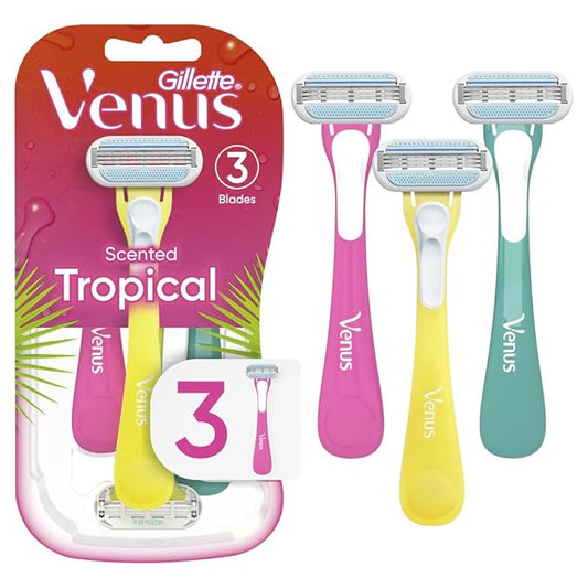 Gillette Venus Tropical Women's Disposable Razor, 3 Count-Velvo Beauty