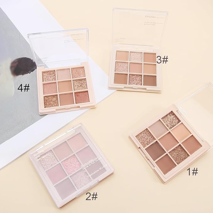 Eyeshadow Palette Makeup- 9 Colors Naked Eyeshadow Palette Matte Shimmer Korean Natural Eye Shadow palettes Highly Pigmented Naturing-Looking Long Lasting (#04)-Velvo Beauty