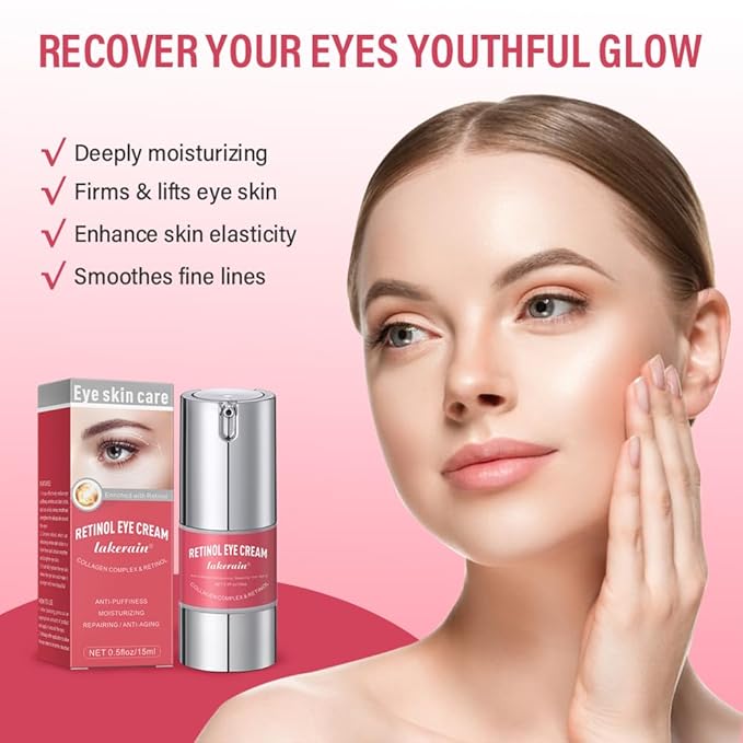 Retinol Eye Retinol Eye Cream for Dark Circles and Puffiness,Anti Aging Eye Cream with Collagen and Hyaluronic Acid,Smoothes Fine Lines,Firms and Lifts Eye Skin,Deeply Moisturizing-Velvo Beauty