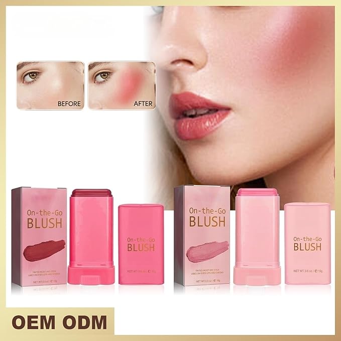 Blush Rare Beauty Liquid Blush Stick Cream Blush Natural Waterproof Long Lasting Powder Blusher,On The Go Blush Brushes For Makeup Cheeks,Suitable For All Skin Types (red)-Velvo Beauty