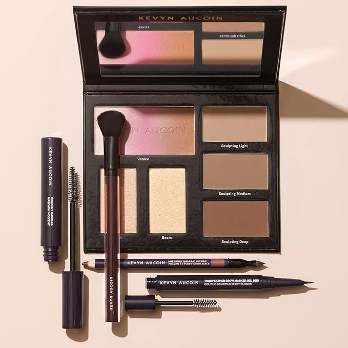 Kevyn Aucoin The Contour Book, The Art of Sculpting & Defining Volume 3: Makeup artist palette. Defines facial features. Eyes, cheekbone, nose & jawline. Highlighters to glow. All skin tones & shapes.-Velvo Beauty