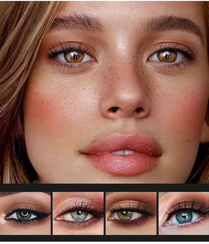 12 Colors Nude Eyeshadow Palette Travel Size Makeup, Matte Shimmer Eye Makeup, Naturing-Looking, High Pigmented Blush Eyebrow Kits, Big Artist Neutral Makeup Palette for Face Cosmetics (01)-Velvo Beauty