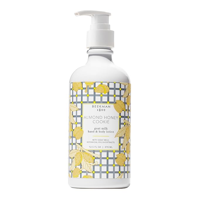 Beekman 1802 Almond Honey Cookie Goat Milk Body Lotion - Scented - 12.5 oz - Hydrating & Deeply Moisturizing - With Shea Butter & Jojoba Seed Oil - Good for Sensitive Skin - Cruelty Free-Velvo Beauty
